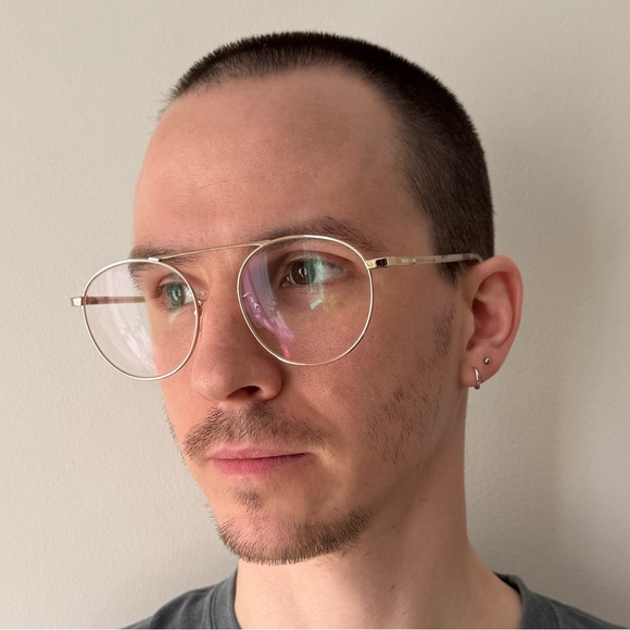 Alexander Mcqueen Tortoiseshell Rose Gold Round Glasses - Picture 3 of 5